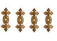 Bracket Bracket Pale Gold Coffin Permukaan Dekorasi Cross Shape For Casket Screw