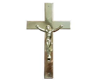 Silver Color Plastic Jesus Coffin Crucifix Ukuran 24 × 14 Cm Untuk Peti mati Pemakaman